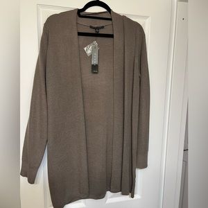 NEW WITH TAGS taupe longline cardigan